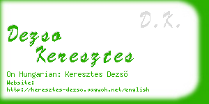 dezso keresztes business card